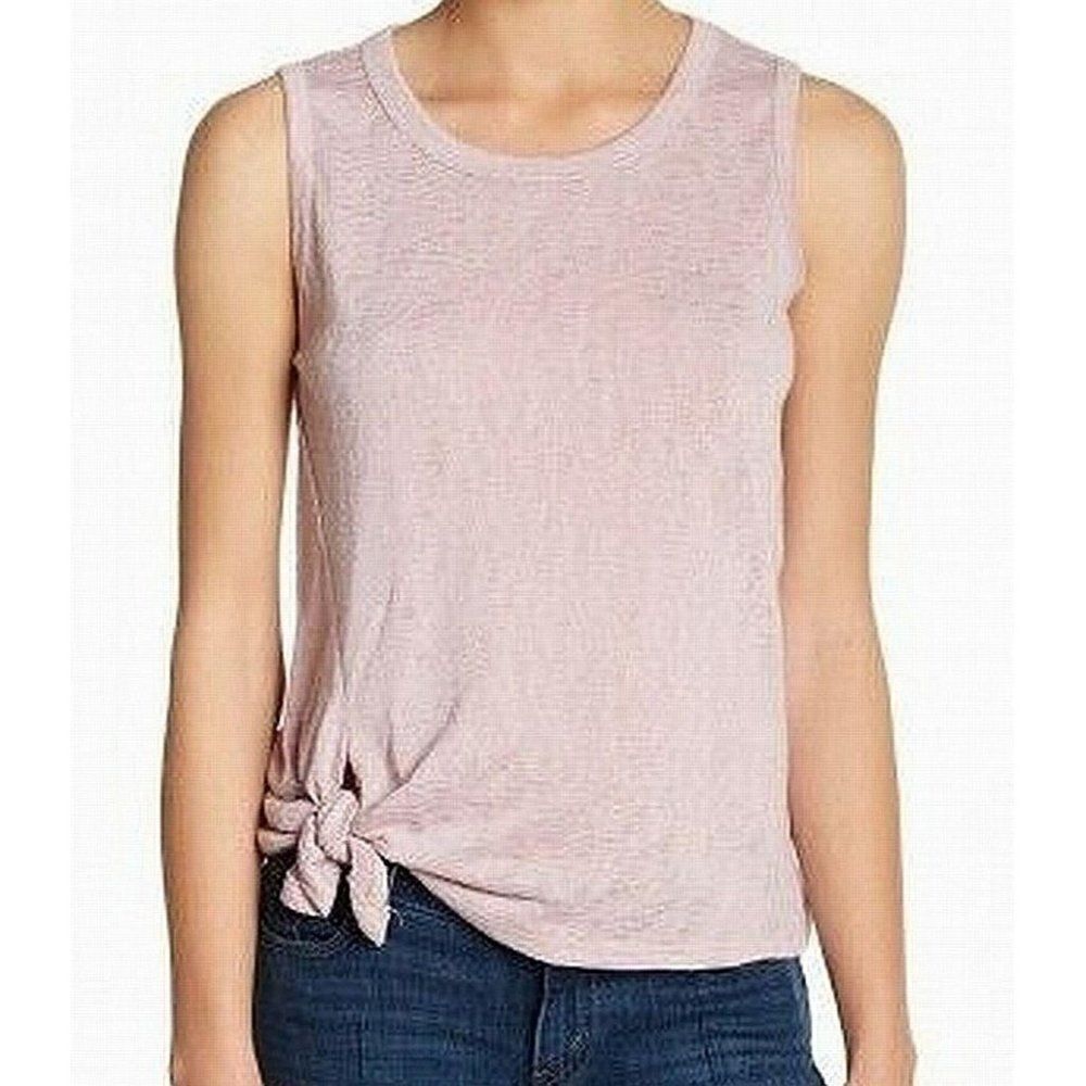 Bobeau Tie Waist French Terry Muscle Tank Top LP